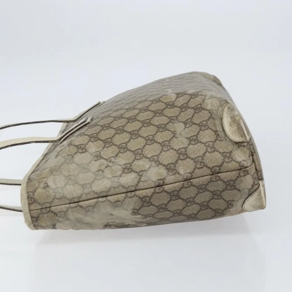 GUCCI GG Supreme Tote Bag PVC Beige 211137 Auth 156914 - Picture 4 of 16